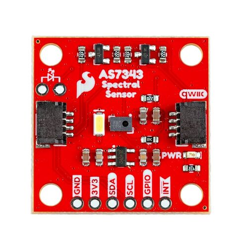 مستشعر SparkFun الطيفي – AS7343 (Qwiic)، 14 قناة مرئية + NIR، I²C Qwiic Breakout in Saudi Arabia