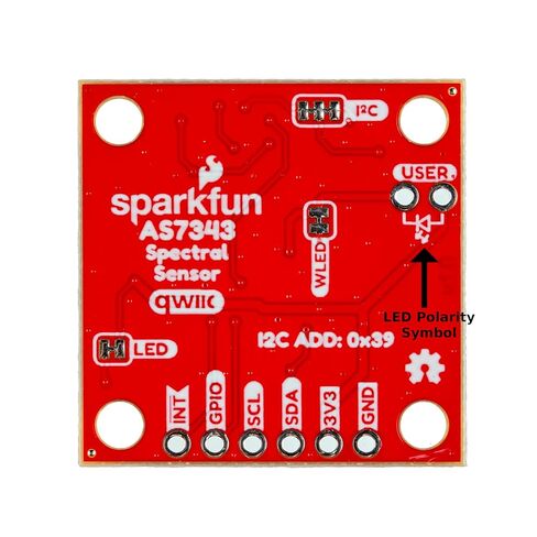 مستشعر SparkFun الطيفي – AS7343 (Qwiic)، 14 قناة مرئية + NIR، I²C Qwiic Breakout in Saudi Arabia
