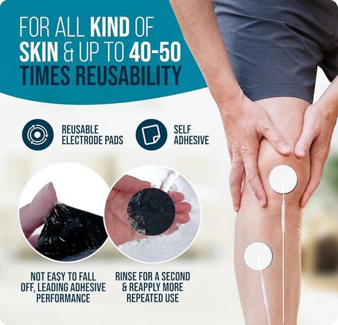 SM Electrodes TENS Unit Replacement Pads for TENS | 2'' Round Electrodes Pads for TENS Unit | Latex-Free Reusable Eletrode Pads for TENS Machine 20PCS in Kuwait