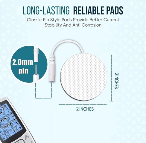 SM Electrodes TENS Unit Replacement Pads for TENS | 2'' Round Electrodes Pads for TENS Unit | Latex-Free Reusable Eletrode Pads for TENS Machine 20PCS in Saudi Arabia