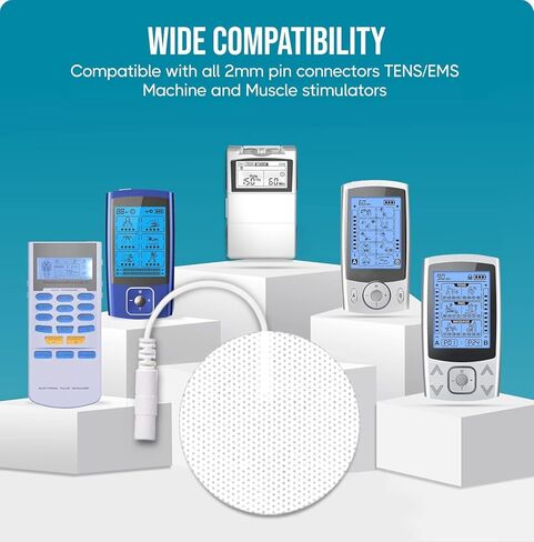 SM Electrodes TENS Unit Replacement Pads for TENS | 2'' Round Electrodes Pads for TENS Unit | Latex-Free Reusable Eletrode Pads for TENS Machine 20PCS in Kuwait