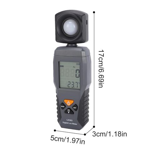 Fockety Light Meter, Digital Illuminance Meter 0-200,000 Lx with 180 Degree Rotating Sensor and Backlit LCD Display, for Plants Photography Film Cameras Indoor Outdoor in Saudi Arabia