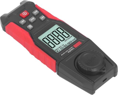 مقياس الإضاءة الرقمي بدقة 0.1LX، نطاق 200000 LX، تصميم مضغوط - مستشعر، وظيفة إنذار، مثالي لقياس الإضاءة الداخلية والخارجية in Kuwait