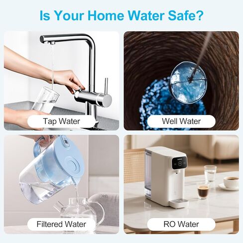Water Test Kit - TDS Meter, 20 Test Strips (8 in 1), User Action Guide & 2 Record Sheets. Digital Water Tester for Home, Tap & Well Drinking Water. in Saudi Arabia