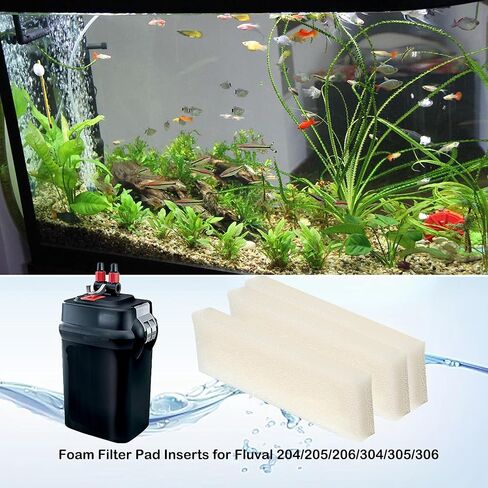 حوض السمك الحيوي الإسفنج استبدال مرشح الرغوة البيضاء إدراج كتلة يناسب فلوفال 204 205 206 304 305 306 (10 حزمة) in Kuwait