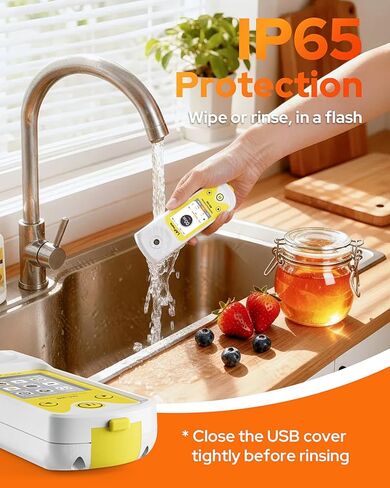 3-in-1 Digital Refractometer with ATC for Wine Making, Home Brewing, Rechargeable 0-95% Brix Meter for Coffee, Juice, Honey, Maple Syrup in Kuwait