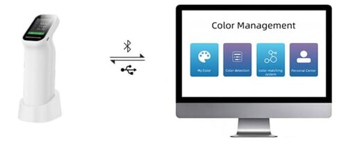 Portable Spectrophotometer Spectrophotometers with USB and Bluetooth Port Silicon Photodiode Array Double16 Groups All-Band EqualizationLED Light Source Measurement Repeatability ΔE*ab≤ 0.03 in Saudi Arabia