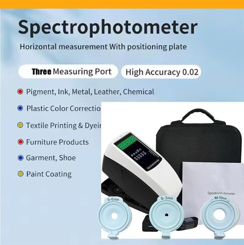 Three Caliber Spectrophotometer Three Caliber Spectrophotometer Spectro Colorimeter with Repeatability dE*ab≤0.02 More Than 30 Measurement Parameters ASTM ISO Standard Full Color Screen in Saudi Arabia