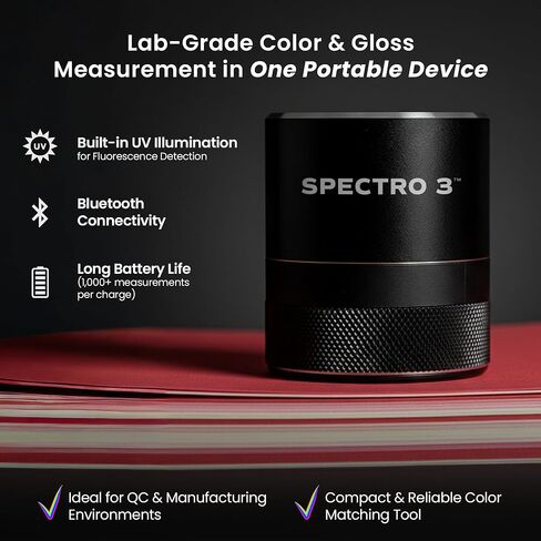 Spectro 3 – Mobile Spectrophotometer Paint Color Matching Tool – Accurate Reader for Easy Matches, Wireless Connectivity Compact & Portable – Integrated Gloss Meter & Lab-Grade Accuracy in Kuwait