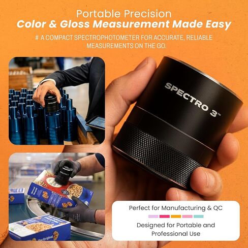 Spectro 3 – Mobile Spectrophotometer Paint Color Matching Tool – Accurate Reader for Easy Matches, Wireless Connectivity Compact & Portable – Integrated Gloss Meter & Lab-Grade Accuracy in Kuwait