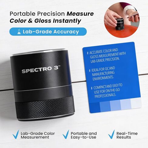 Spectro 3 – Mobile Spectrophotometer Paint Color Matching Tool – Accurate Reader for Easy Matches, Wireless Connectivity Compact & Portable – Integrated Gloss Meter & Lab-Grade Accuracy in Kuwait