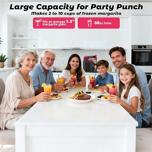 AAOBOSI Slushie Machine for Home, Frozen Drink Machine with Cookbook, Margarita Machine with 6 Presets Programs, No Ice Needed, Auto Cleaning, Slushy Maker for Frozen Margaritas, Cocktails, Frappés in Kuwait