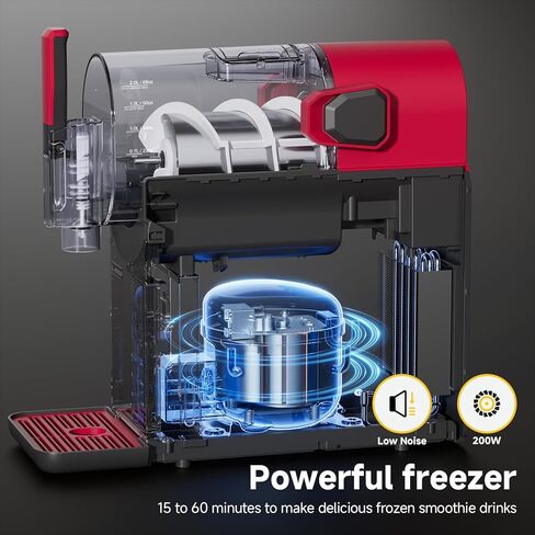 AAOBOSI Slushie Machine for Home, Frozen Drink Machine with Cookbook, Margarita Machine with 6 Presets Programs, No Ice Needed, Auto Cleaning, Slushy Maker for Frozen Margaritas, Cocktails, Frappés in Kuwait
