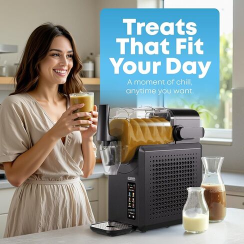 Iceman by Chefman Slush-Ease MAX 90oz Slushie Machine, 64oz Liquid Capacity Frozen Drink Maker & Slushy Machine with 5 Presets and LED Display, Perfect for Frozen Margaritas, Frappes, Smoothies in Kuwait