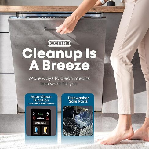 Iceman by Chefman Slush-Ease MAX 90oz Slushie Machine, 64oz Liquid Capacity Frozen Drink Maker & Slushy Machine with 5 Presets and LED Display, Perfect for Frozen Margaritas, Frappes, Smoothies in Kuwait