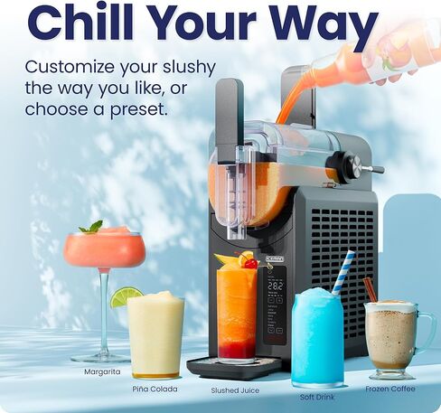 Iceman by Chefman Slush-Ease 68oz Slushie Machine, 48oz Liquid Capacity Frozen Drink Maker & Slushy Machine with 5 Presets and LED Display, Perfect for Frozen Margaritas, Frappes, Smoothies & Shakes in Kuwait