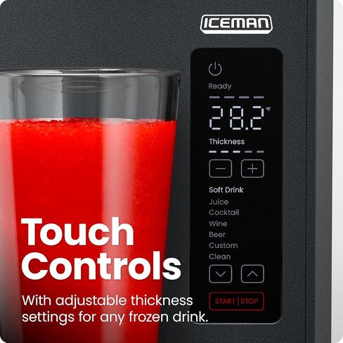 Iceman by Chefman Slush-Ease 68oz Slushie Machine, 48oz Liquid Capacity Frozen Drink Maker & Slushy Machine with 5 Presets and LED Display, Perfect for Frozen Margaritas, Frappes, Smoothies & Shakes in Kuwait