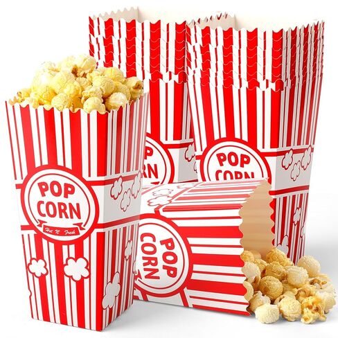 VOISEN Paper Popcorn Bags,100 Pack 1oz Popcorn Bags Individual Servings, Popcorn Bag Bulk for Popcorn Machine,Movie Nights Pop Corn Bags in Kuwait