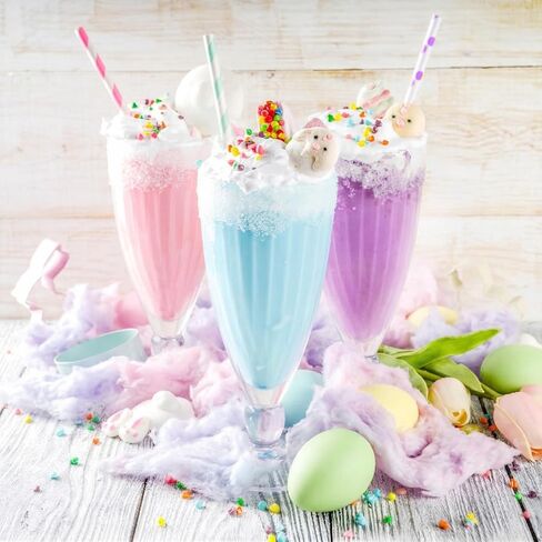 Cotton Candy Sugar Floss Variety Pack - Grape, Raspberry & Cherry Flavors, 3 Bottles (12oz Each) Includes 55 Cotton Candy Cones for Home & Commercial Cotton Candy Machines, Parties, Carnivals & Events in Kuwait