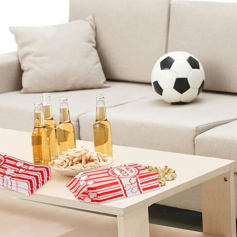 500 Pieces Paper Popcorn Bags, 1 oz Bags Individual Servings for Machine Maker Cart Supplies, Small Mini Pop Corn Bag Bulk Carnival Party in Kuwait