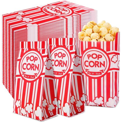 VOISEN Paper Popcorn Bags,600 Pack 1oz Popcorn Bags Individual Servings, Popcorn Bag Bulk for Popcorn Machine,Movie Nights Pop Corn Bags in Kuwait