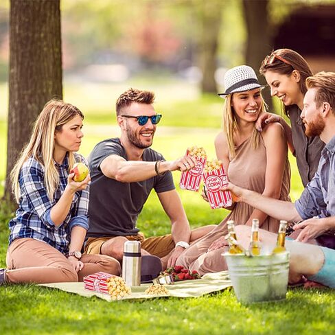 أكياس الفشار الورقية من VOISEN، 600 عبوة من أكياس الفشار بوزن 1 أونصة، حصص فردية، حقيبة الفشار السائبة لآلة الفشار، وأكياس الفشار للأفلام in Kuwait