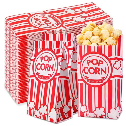 225 عبوة من أكياس الفشار الورقية من لينسيرون، أكياس فشار صغيرة بحجم 1 أونصة، خدمة فردية كبيرة لآلة الفشار، أكياس الفشار للاستعمال مرة واحدة، وحفلات الكرنفال وليالي السينما والسينما in Kuwait