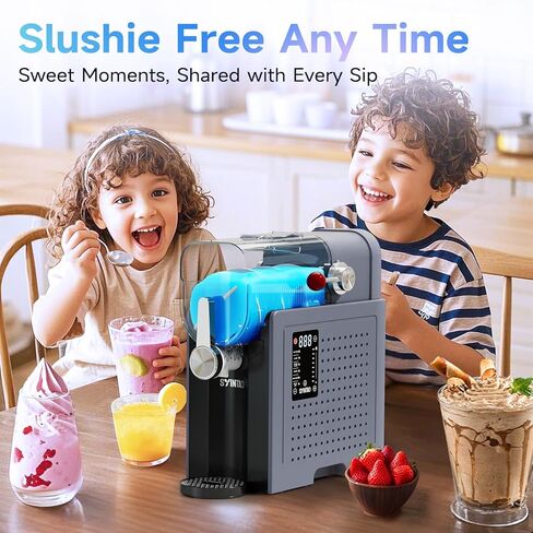 2-in-1 Slushie & Soft Serve Ice Cream Maker, 96oz No-Ice-Needed Frozen Drink Machine with LED Display, 6 Preset Modes, Auto-Clean & Delay Timer – Gift for Family in Kuwait