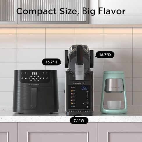 آلة سلاشي CROWNFUL للمنزل، 101 أونصة (64 أونصة تعبئة سائلة) صانع المشروبات المجمدة، لا حاجة للثلج، 6 برامج للخدمة الناعمة، المارجريتا المجمدة، فرابيه وأكثر من ذلك، التنظيف التلقائي، يحافظ على نضارة لمدة 12 ساعة in Kuwait