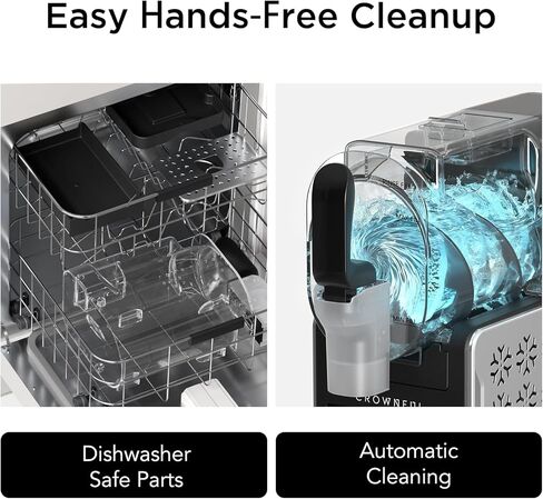 آلة سلاشي CROWNFUL للمنزل، 101 أونصة (64 أونصة تعبئة سائلة) صانع المشروبات المجمدة، لا حاجة للثلج، 6 برامج للخدمة الناعمة، المارجريتا المجمدة، فرابيه وأكثر من ذلك، التنظيف التلقائي، يحافظ على نضارة لمدة 12 ساعة in Kuwait