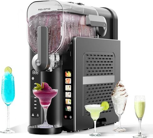 Slushie Machine for Home, 88 oz Slushy Machine, No Ice Needed Frozen Drink Maker with 6 Presets, Quiet, Auto-Clean, LED Display, Black, Perfect for Margaritas, Frappés, Milkshakes and More in Saudi Arabia