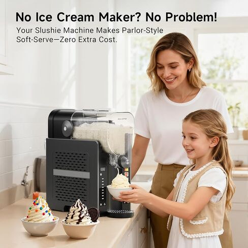 Slushie Machine for Home, 88 oz Slushy Machine, No Ice Needed Frozen Drink Maker with 6 Presets, Quiet, Auto-Clean, LED Display, Black, Perfect for Margaritas, Frappés, Milkshakes and More in Saudi Arabia