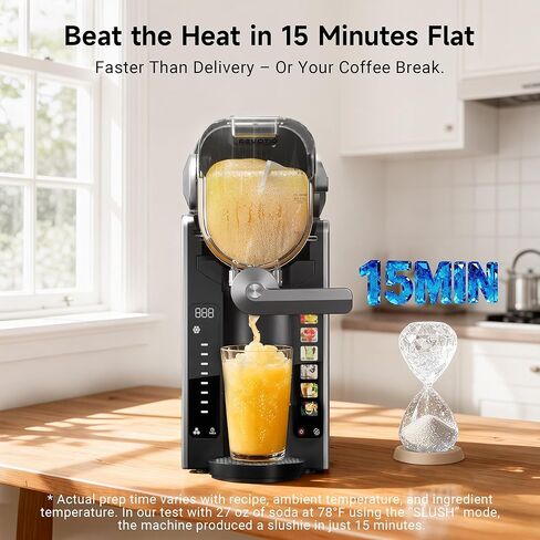Slushie Machine for Home, 88 oz Slushy Machine, No Ice Needed Frozen Drink Maker with 6 Presets, Quiet, Auto-Clean, LED Display, Black, Perfect for Margaritas, Frappés, Milkshakes and More in Saudi Arabia