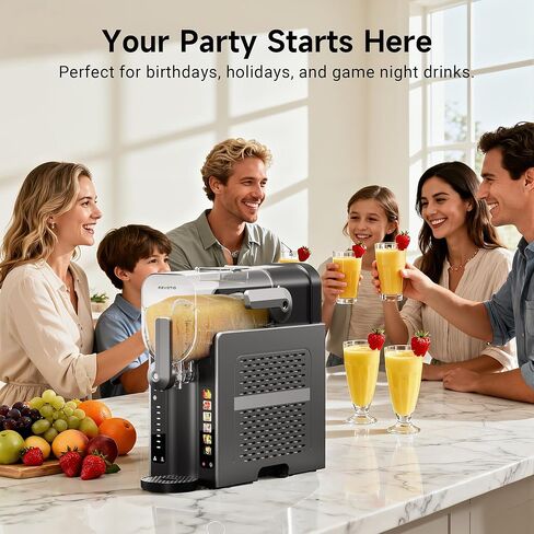 Slushie Machine for Home, 88 oz Slushy Machine, No Ice Needed Frozen Drink Maker with 6 Presets, Quiet, Auto-Clean, LED Display, Black, Perfect for Margaritas, Frappés, Milkshakes and More in Saudi Arabia
