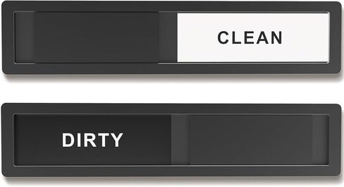 Dishwasher Magnet Clean Dirty Sign Premium Stainless Steel - Kitchen Decor and Home Essentials - Easy to Identify Clean or Dirty by Kitensil (Satin Silver) in Saudi Arabia