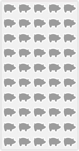 50 Wedding Meal Stickers - Food Identifier & Menu Choice Place Cards for Party Seating - Meal Option Indicator (Silver, Beef) in Kuwait