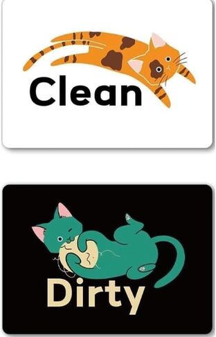 علامة متسخة نظيفة بمغناطيس غسالة الأطباق، علامة متسخة نظيفة على الوجهين لغسالات الأطباق المصنوعة من الفولاذ المقاوم للصدأ، وأدوات المنزل والمطبخ أو الملحقات (قارب) in Kuwait