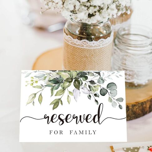 10 Rustic leaf Reserved Sign - Reserved Table Sign -Table Tent Wedding Sign- Guest Reservation Table Seat Sign for Weddings, Receptions, Parties,Restaurants, Dinner Parties, and Banquets. in Saudi Arabia