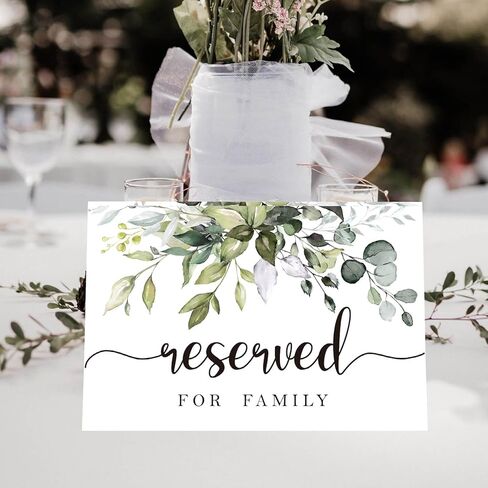 10 Rustic leaf Reserved Sign - Reserved Table Sign -Table Tent Wedding Sign- Guest Reservation Table Seat Sign for Weddings, Receptions, Parties,Restaurants, Dinner Parties, and Banquets. in Saudi Arabia