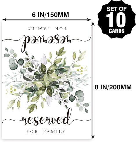 10 Rustic leaf Reserved Sign - Reserved Table Sign -Table Tent Wedding Sign- Guest Reservation Table Seat Sign for Weddings, Receptions, Parties,Restaurants, Dinner Parties, and Banquets. in Saudi Arabia