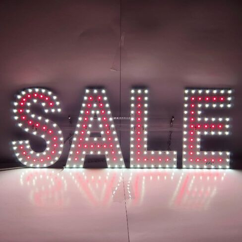 EPL SALE Red, LED 2G Blinking Sign, Eye-catching Sign, Super Bright, 8"x22", Remote Control & Retail Storefront Window Shop Decoration in Kuwait