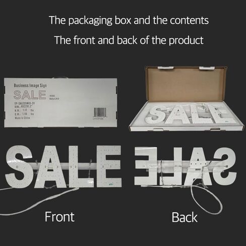 EPL SALE Red, LED 2G Blinking Sign, Eye-catching Sign, Super Bright, 8"x22", Remote Control & Retail Storefront Window Shop Decoration in Kuwait