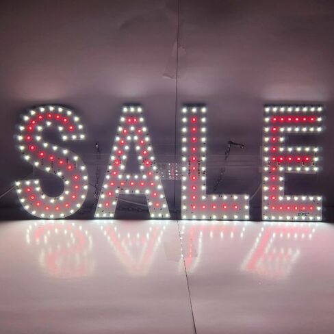 EPL SALE Red, LED 3G Sparkling Sign, Eye-catching Sign, Super Bright, 8"x22", Remote Control & Retail Storefront Window Shop Decoration in Kuwait
