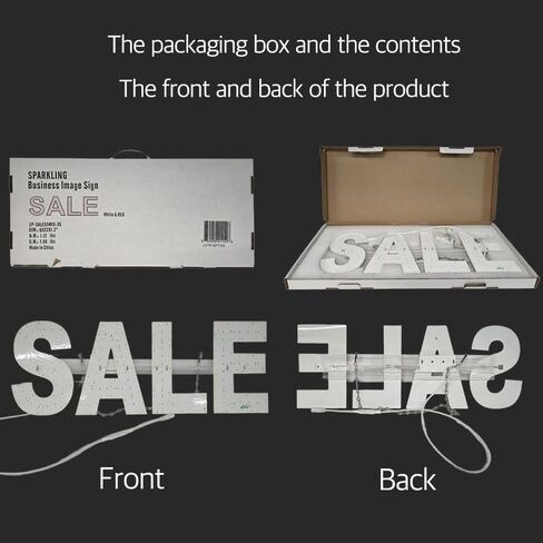 EPL SALE Red, LED 3G Sparkling Sign, Eye-catching Sign, Super Bright, 8"x22", Remote Control & Retail Storefront Window Shop Decoration in Kuwait