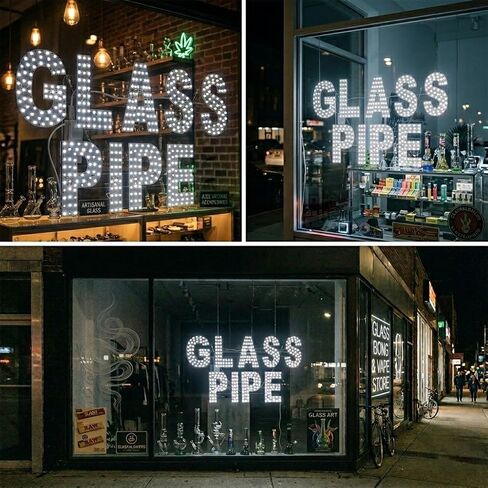 أنبوب زجاجي أبيض EPL، علامة متلألئة LED 3G، علامة لافتة للنظر، فائقة السطوع، 13 بوصة × 22 بوصة، جهاز تحكم عن بعد، ديكور جدار نافذة متجر الأعمال in Kuwait