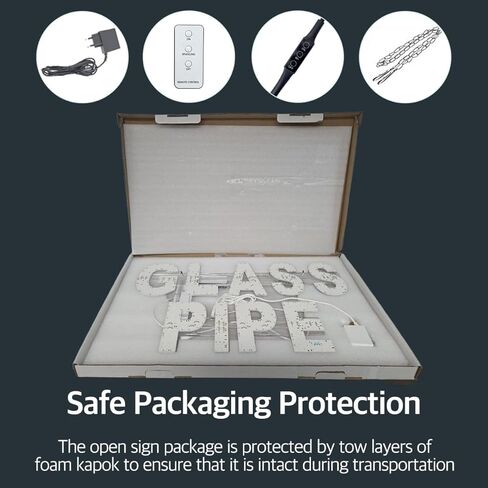 أنبوب زجاجي أبيض EPL، علامة متلألئة LED 3G، علامة لافتة للنظر، فائقة السطوع، 13 بوصة × 22 بوصة، جهاز تحكم عن بعد، ديكور جدار نافذة متجر الأعمال in Kuwait