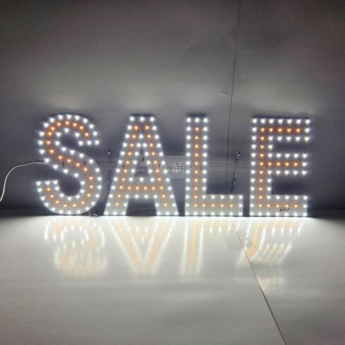 EPL SALE Yellow, LED 2G Blinking Sign, Eye-catching Sign, Super Bright, 8"x22", Remote Control & Retail Storefront Window Shop Decoration in Saudi Arabia