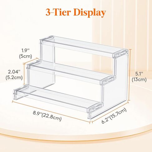 Lifewit Perfume Organizer, Cupcake Stand, Tool-Free Assembly, Plastic Display Shelf for Vanity,Room Décor, Bedroom Storage Organization, 3 Tier 9 Inch, 1 Pcs in Saudi Arabia