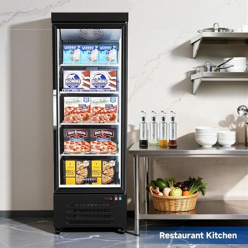 BODEGA 27"W Commercial Display Freezer , 18.02 Cu.ft Merchandiser Freezer with Triple-Pane Glass Door, -15 to 5℉, Auto Defrost, LED Light, Energy Efficient for Supermarkets, Restaurant Kitchen, Stores in Kuwait