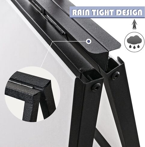 Miuwauer 24 x 36 Inch A Frame Sign Double-Sided Folding Sandwich Board Heavy Duty Slide-in Sidewalk Signboard for Outdoor Street Advertising Poster in Kuwait